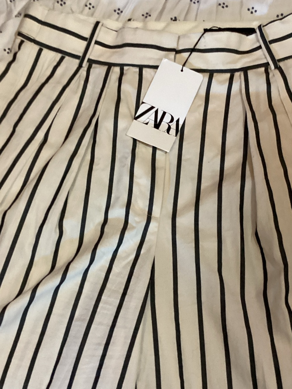 New Zara Wide Leg Cotton Trouser.